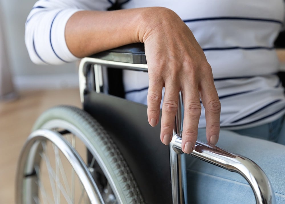 woman in a wheel chair