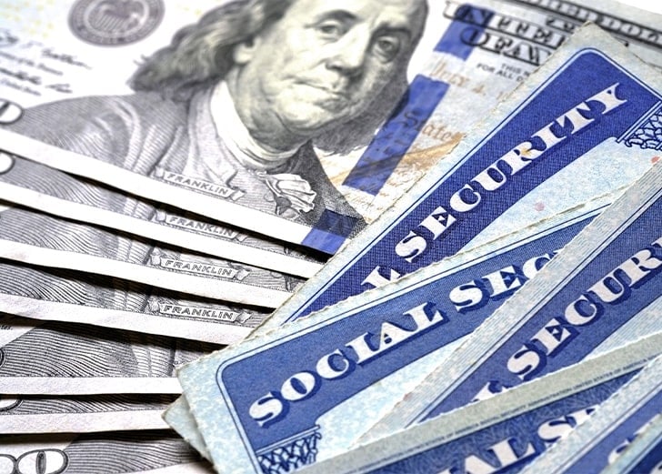 social security cards and money