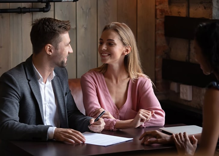 married couple opening a joint checking account