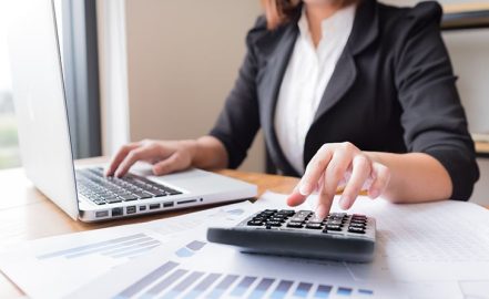 Accountant in Lancaster, OH, reviewing financial statements